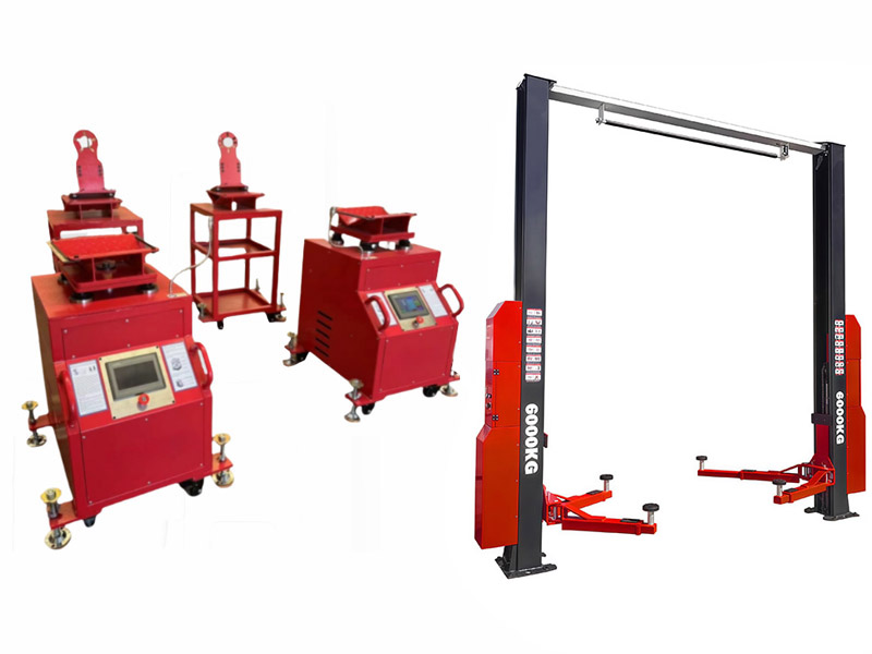 Two Post Clear-Floor Car Lift+Road Simulator